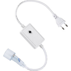 GLOBOSTAR(R) NEOTUBE-B 70644 Dimmer / Controller 2A 460W AC 220-240V σε DC 220-240V για έως 100 Μέτρα Neon Flex LED Αδιάβροχο IP44 - Λευκό - Μ44 x Π5 x Υ2.7cm