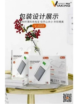Viaking V-023 Power Bank 6000mAh με Θύρα USB-A Silver