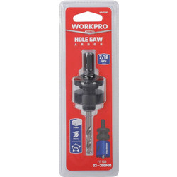 Κεντραδόρος Ποτηροτρύπανου WORKPRO HOLE SAW Arbor 7/16 inch - 32200mm