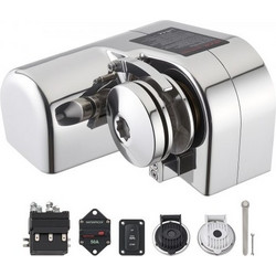 VEVOR Οριζόντιος Βίντσι Ψαρέματος, 12V DC 600W, Συστήματα Άγκυρας Βίντσι για Αλυσίδα 6,35 mm ή Σχοινί Νάιλον 14,3 & 15,9 mm, Μέγιστη Έλξη 260 kg, Κατασκευή από Ανοξείδωτο Ατσάλι 316, για Σκάφη 7-9 m