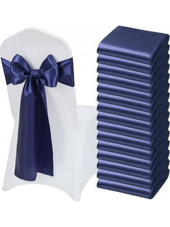 VEVOR Σατέν Κορδέλες Καρέκλας 275x17cm, Set 50 Τεμαχίων, Navy Blue YTZSDHJL50PCIHTQG001V0