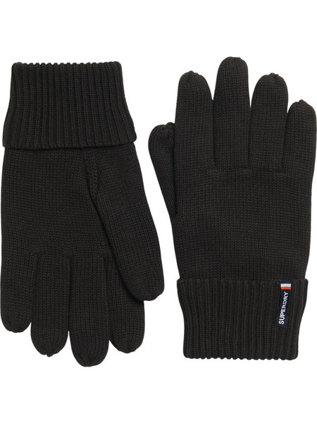 SUPERDRY M SDNA ESSENTIAL LOGO KNITTED GLOVES - M9310076A-02A BLACK