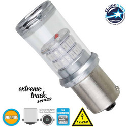 Globostar P21W Extreme Truck Series LED Πορτοκαλί 12-24V 18W 1τμχ