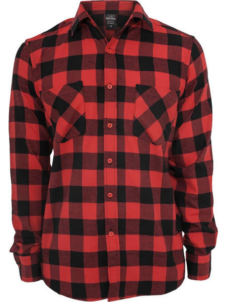 Παιδικό Καρό Φανελένιο Πουκάμισο UCK297 Urban Classics Black/Red
