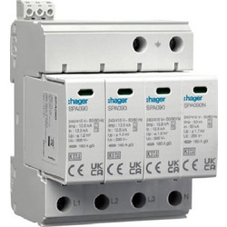 Απαγωγός υπέρτασης T1-T2 4P 12,5kA 1,2kV TT-TNS + Βοηθητική Επαφή - SPA931