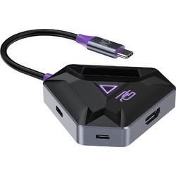 Proove - Σταθμός σύνδεσης Gaming Spectre 5 σε 1 (HBPG10221205) - Type-C σε 2x USB 3.0, Type-C, HDMI, PD100W - Σκούρο γκρι