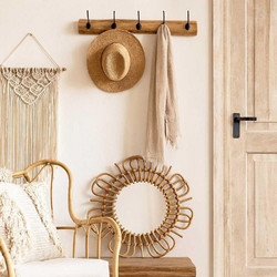 Κρεμάστρα τοίχου Nextdeco Tribeca ανακυκλωμένο ξύλο teak Υ10x10x55εκ