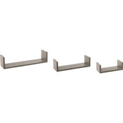 ΡΑΦΙΈΡΕΣ/ΡΆΦΙΑ ΤΟΊΧΟΥ WALL SHELF EDGE OAK GREY X3 138955D
