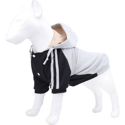 Τζάκετ Μοντέρνο Hoodie Γκρι-Μαύρο - Λαιμός: 29cm / Στήθος: 41cm