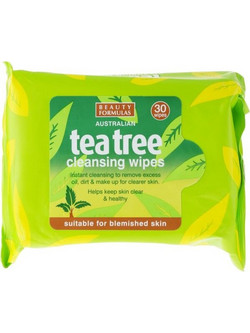 Beauty Formulas Tea Tree Μαντηλάκια Ντεμακιγιάζ 30τμχ