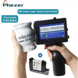 Φορητός Εκτυπωτής Χειρός QR Logo Printer 25.4mm Phezer P17-254 - Portable Handheld Thermal Inkjet Label Expiry Date QR Code Logo Printer