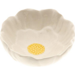 Μπωλ λευκό λουλούδι 9,5x4cm - Plastona