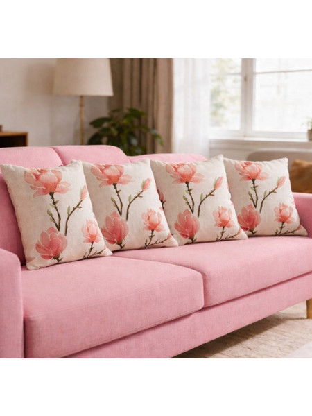 Διακοσμητική Μαξιλαροθήκη 45x45cm Fiore di Magnolia 4 τεμαχίων ForHome 900455 - For Home