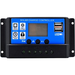 Ρυθμιστής Φόρτισης Μπαταριών με LCD Οθόνη για Φωτοβολταϊκά Συστήματα PWM SCC 30Ah 1224V Dual USB DY-003-30
