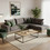 Pakoworld Luxury II Γωνιακός Καναπές Αριστερή Γωνία Γκρι 290x235x95cm 168-000011