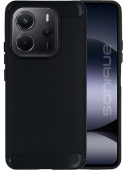 Sonique Carbon Brushed Back Cover Black (Xiaomi Redmi Note 14 4G (164.84mm))