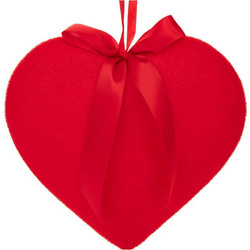 Διακοσμητική Κρεμαστή Καρδιά 92471 30x30cm Red Ύφασμα