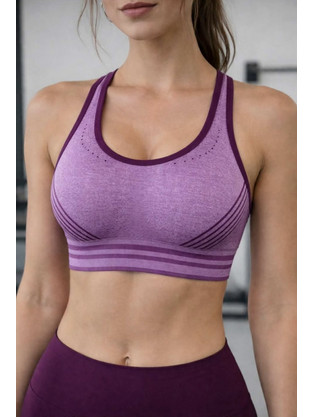 JOIN Γυναικείο Αθλητικό Μπουστάκι Πολυαμίδιο Normal Fit 8380-2 Μωβ