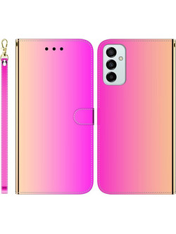 Για Samsung Galaxy M13 4G Θήκη Δερμάτινη με Καθρέφτη (Ντεγκραντέ Χρώμα) (OEM)
