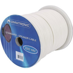 OMNITRONIC Καλώδιο Ηχείων 2x1.5 100m Λευκό - OMNITRONIC