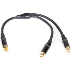 MASTER AUDIO RCA100 Καλώδιο Y υψηλής ποιότητας με 2 θηλυκά RCA + 1 αρσενικό RCA - Master Audio