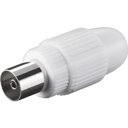 GOOBAY βύσμα coaxial 11501, θηλυκό, λευκό, 10τμχ