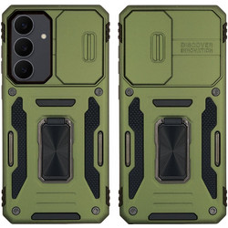 Sonique Ring Armor CamShield Back Cover Khaki (Samsung Galaxy S25 FE)