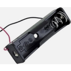 GBC 25.0291.00 Θήκη Μπαταρίας 1x 18650 - Σώμα ABS, Επαφές Νικελίου & Καλώδια 150mm