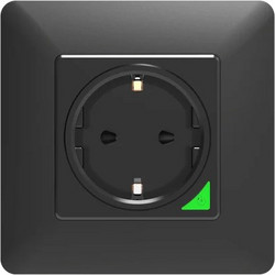 MOES WK-Y-EU-WH-MS Smart WiFi Χωνευτή Πρίζα Τοίχου (16Α) Μαύρη