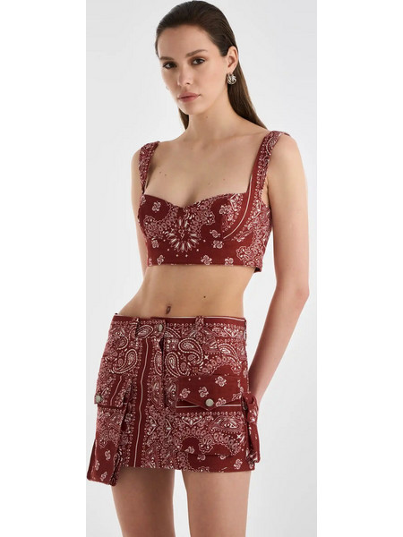 Badana Skirt Burgundy