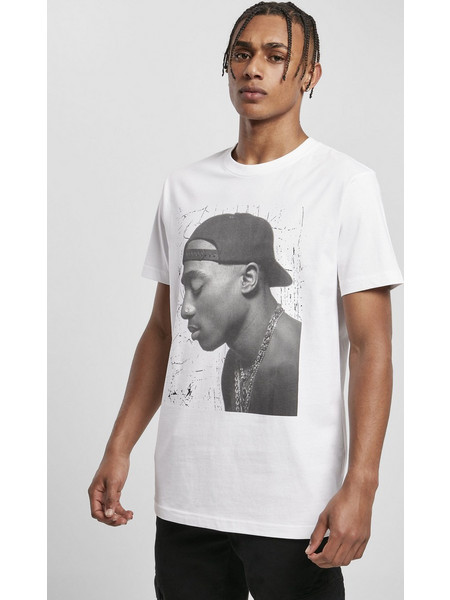Tupac Cracked Background Tee white