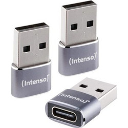 Intenso Μετατροπέας USB-A male σε USB-C female Γκρι 1τμχ 7600013