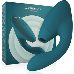 Womanizer Duo 2 Κλειτοριδικός Δονητής Μπλε Πετρόλ
