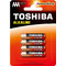 Toshiba Red Alkaline AAA 4τμχ Toshiba Red Alkaline AAA 4τμχ