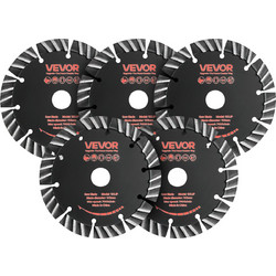 VEVOR Δίσκος Διαμαντιού 133 mm για Τοιχοκόφτη, 5τμχ, Φ20 mm HNTJDP133MM09U79K001V0