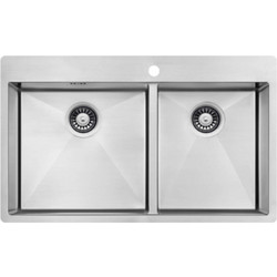 Macart Star/10 N-175 Ένθετος Νεροχύτης Inox Σατινέ 86x51cm