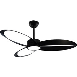 Ανεμιστήρας Οροφής Μαύρος LED 24W - 3 Πτερύγια - DC 45W - 6 Ταχύτητες - 132cm ACA FANGS423B