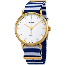 Timex Γυναικείο Ρολόι με Λευκό Υφασμάτινο Λουράκι TW2P91900