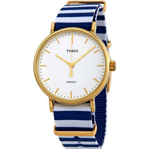 Timex Γυναικείο Ρολόι με Λευκό Υφασμάτινο Λουράκι TW2P91900 Timex Γυναικείο Ρολόι με Λευκό Υφασμάτινο Λουράκι TW2P91900