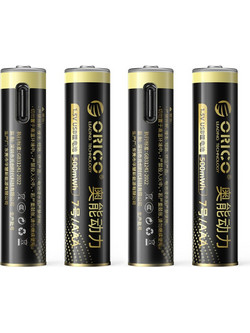 Orico Ener-G EG7C Lithium Battery 1.5V 500mWh Aaa USB-C Rechargeable Battery 4 pcs. -EG7C-UN-4PK-Bp - (ORICO-EG7C-UN-4PK-BP-HU)