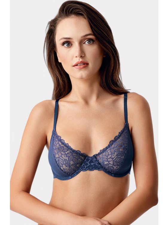 New Bra Lingerie Σουτιέν με Μπανέλα Μπλε NB338410-1