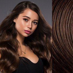 Extensions Κερατίνης Indiva - Τούφες Remy Καστανό Σκούρο 2, 60-65cm