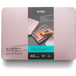 HIMI Twin Cup Jelly Acrylic Σετ 48 Χρωμάτων Pearl Pink Case