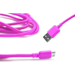 Καλώδιο σύνδεσης Ancus USB σε Micro USB με Ενισχυμένες Επαφές Braided Ρόζ 1m