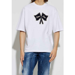 Dsquared2 T-shirt loose fit λευκό βαμβακερό
