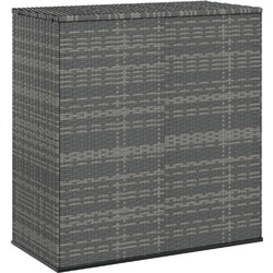 vidaXL Κουτί Μαξιλαριού Κήπου Γκρι 100x49x103,5cm Ρατάν Πολυαιθ. 1 τεμ
