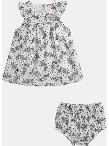 Βρεφικό Φόρεμα για Κορίτσια Black Pattern ΜΠΕΖ