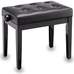 Soundsation SBH105P BK - Κάθισμα Πιάνου Μαύρο με Δέρμα Chesterfield