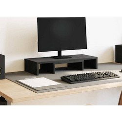 Βάση Οθόνης Ρυθμιζόμενη Μαύρη Δρυς 60x24x10,5 εκ. από Τεχνητό Ξύλο 868082