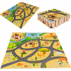 Ecotoys Παιδικό Πατάκι Αφρού Με Σχεδιασμό Σαφαρι 93x93cm